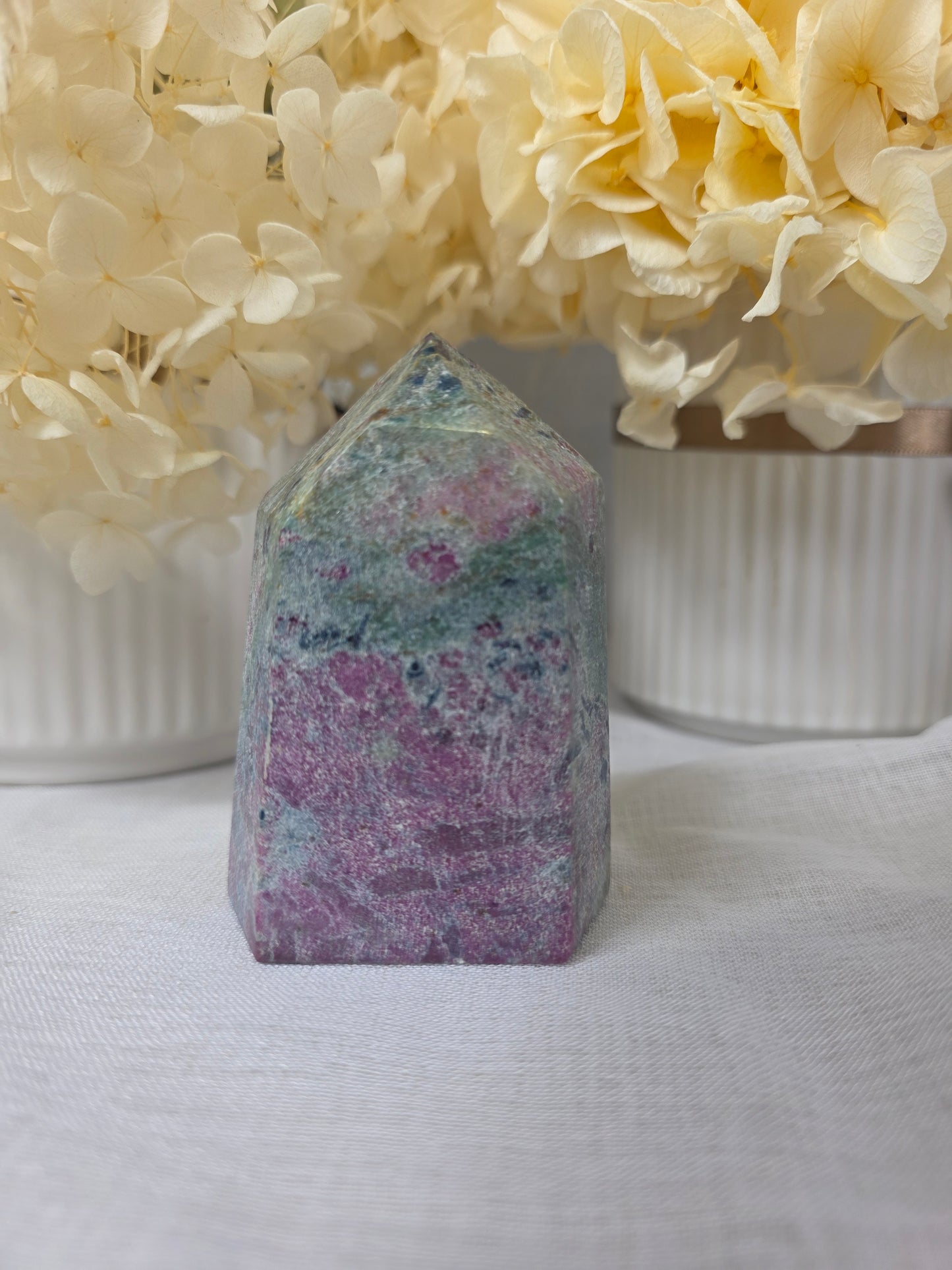 Brazilian ruby fuchsite tower