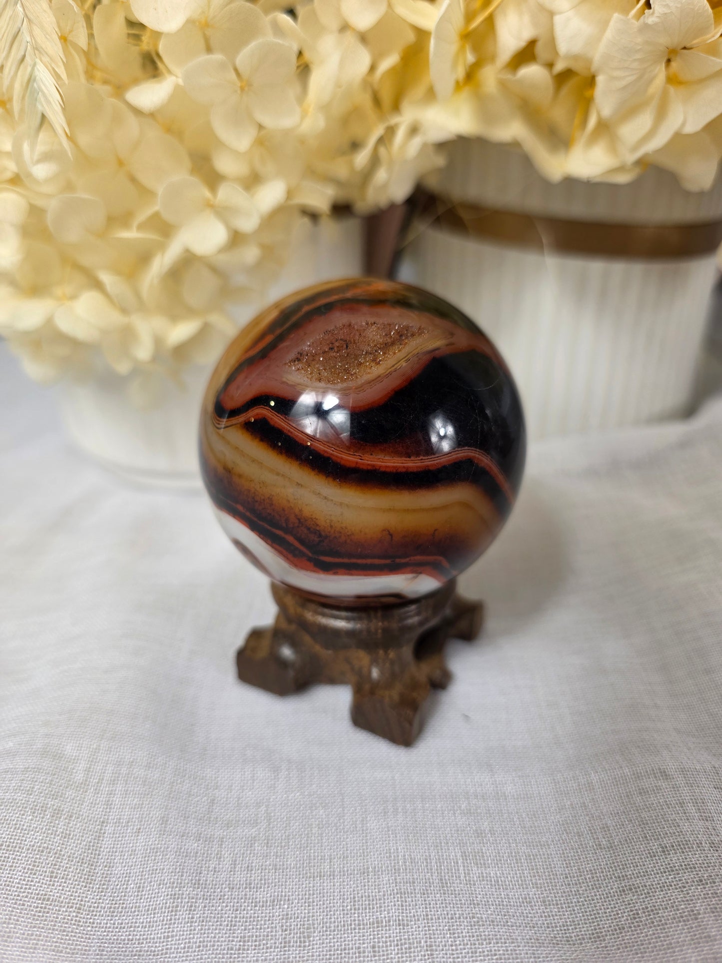 sardonyx agate sphere