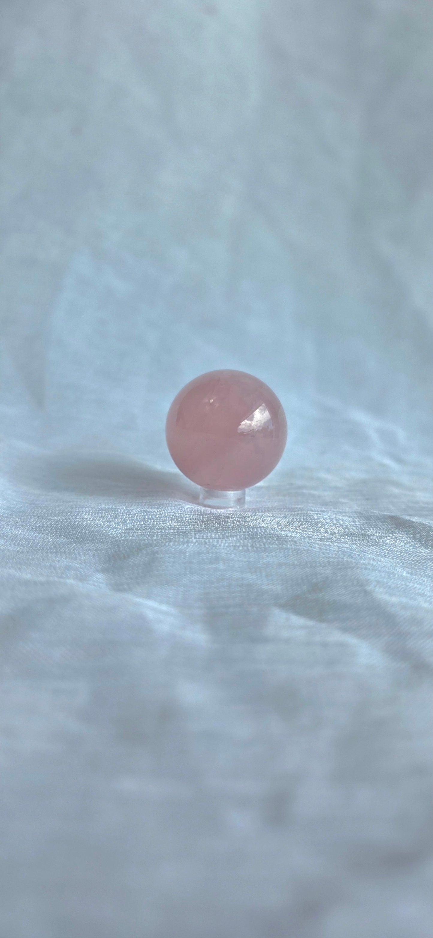 Starlight rose quartz sphere