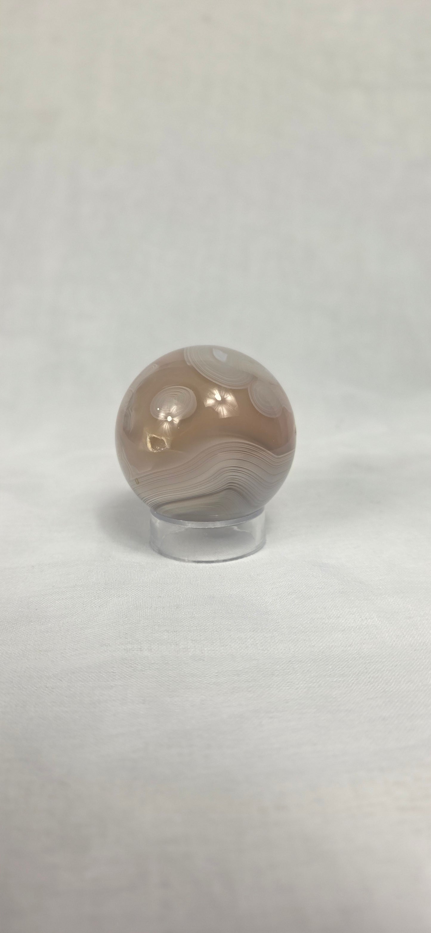 Pink Jelly agate sphere