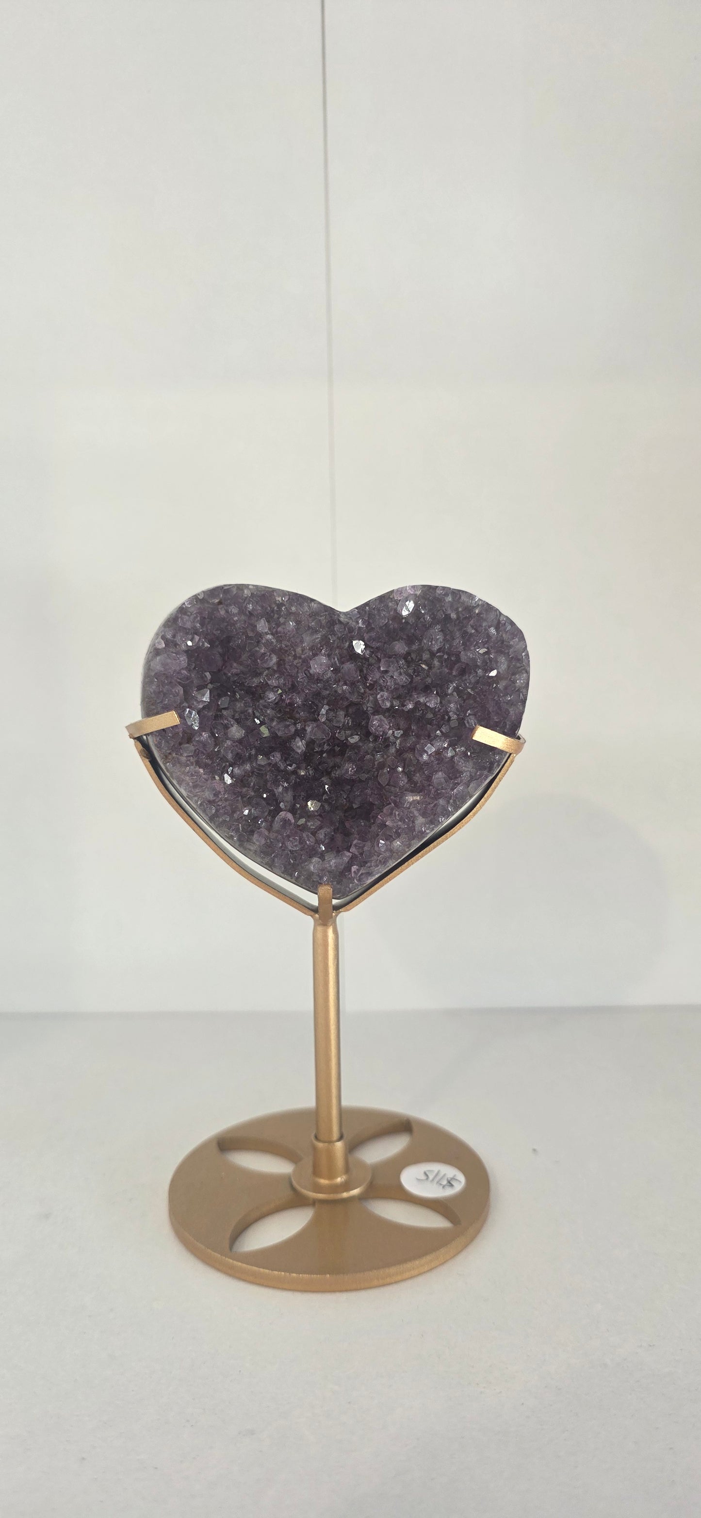 Amethyst Heart on stand