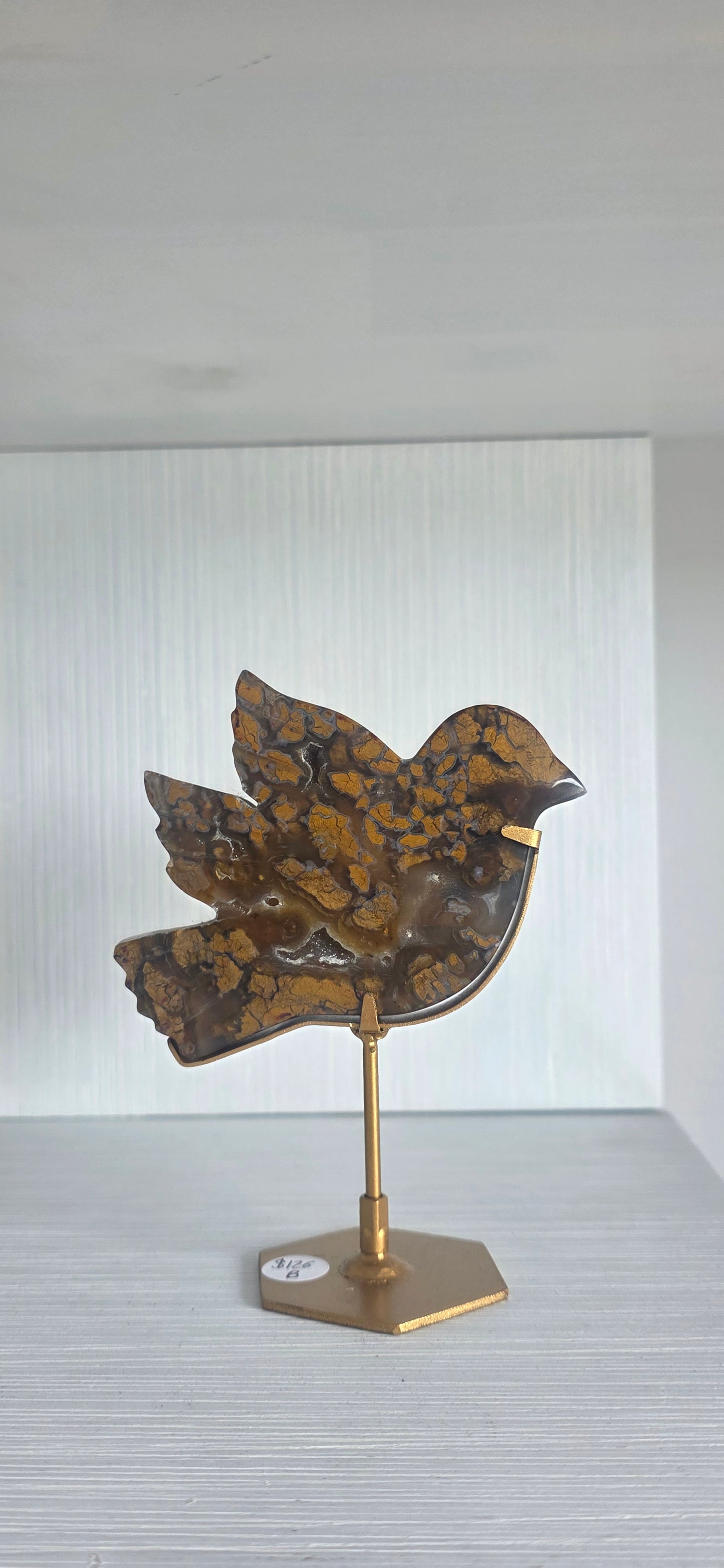 Brown Jasper Bird on stand