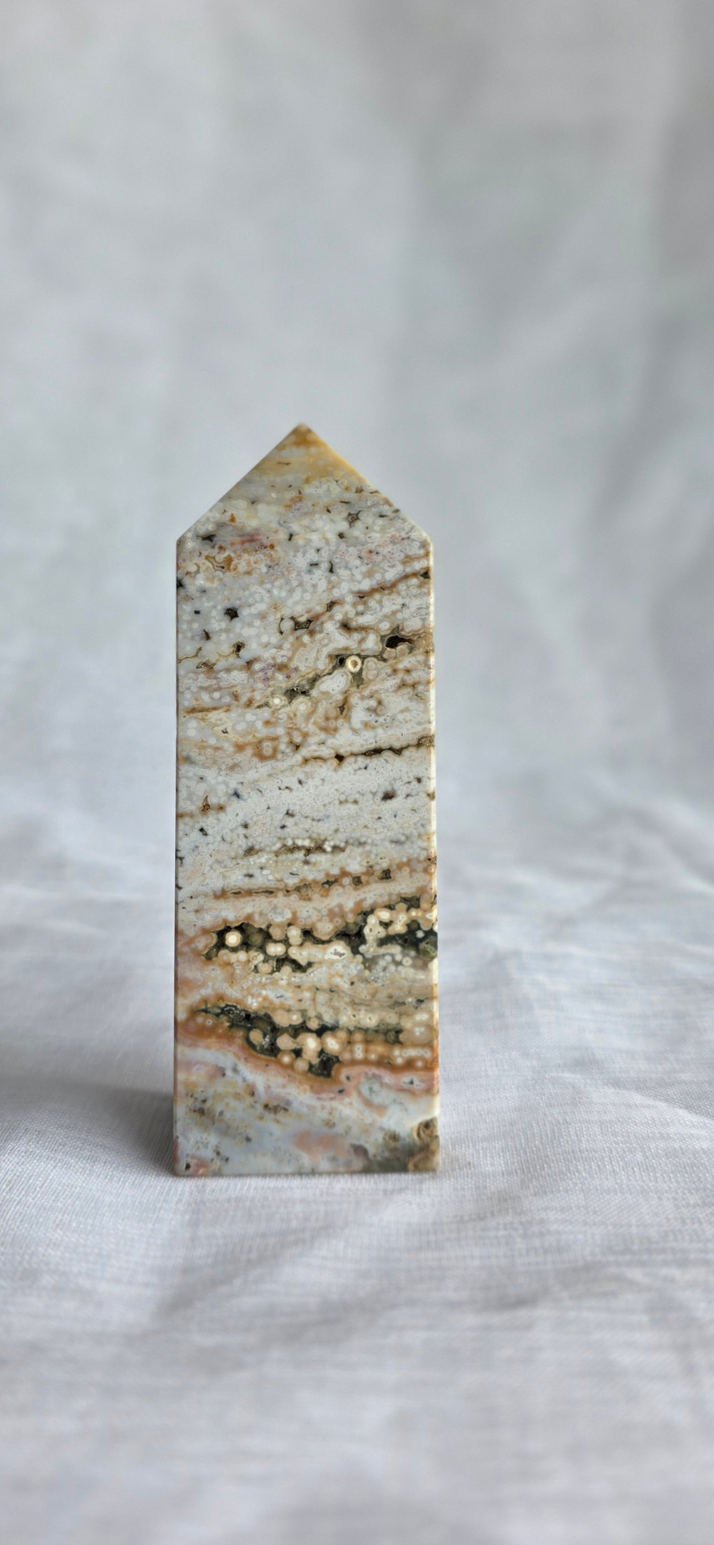 Orbicular ocean jasper tower