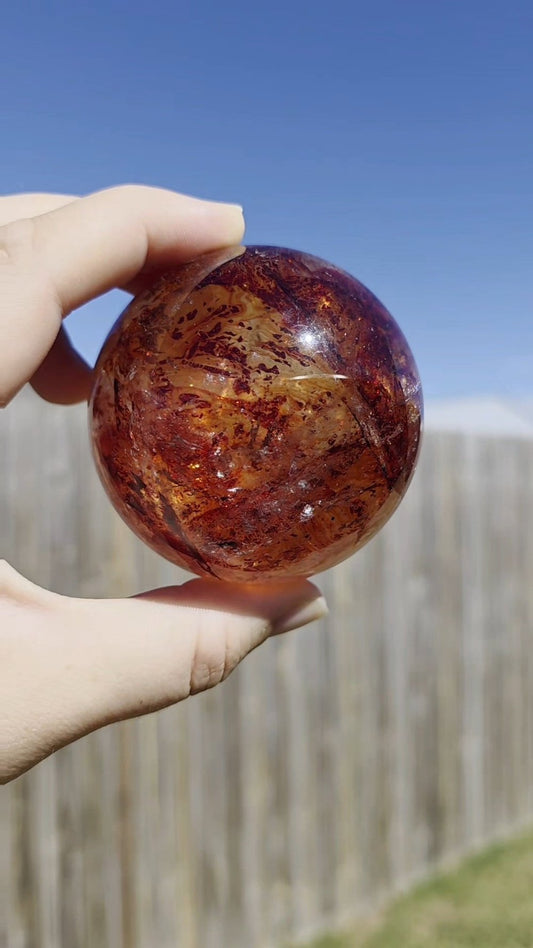Fire Quartz spheres 406g