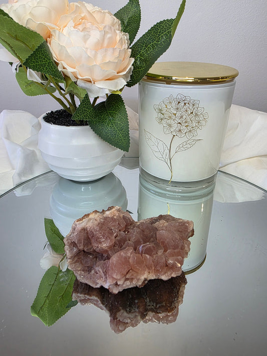 Pink lemurian specimen