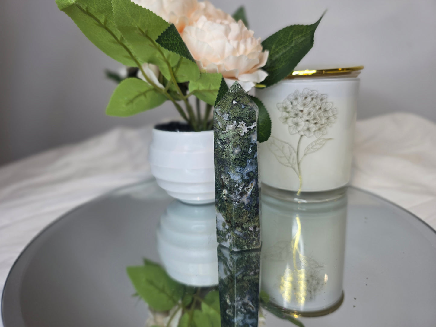 Moss agate tower