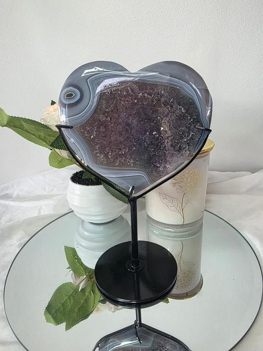 Druzy Agate heart