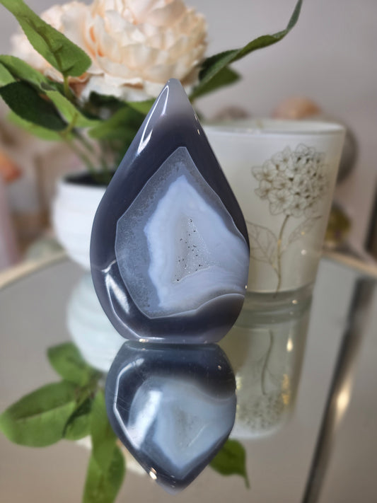 Druzy Agate teardrop