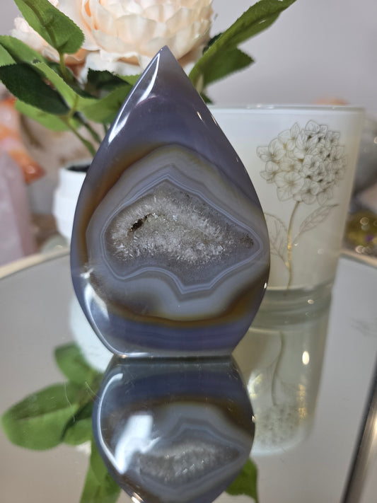 Druzy Agate teardrop