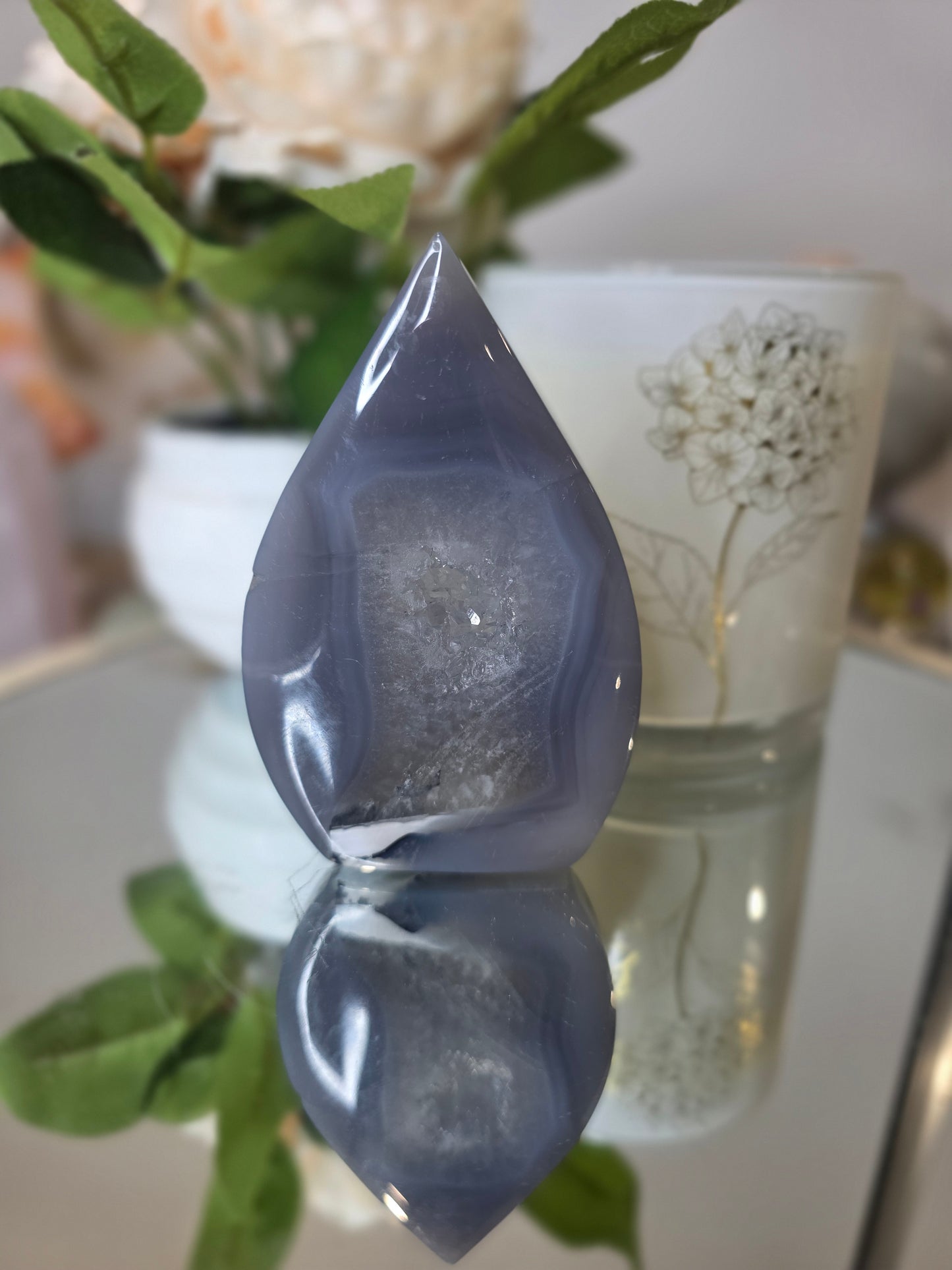 Druzy Agate teardrop