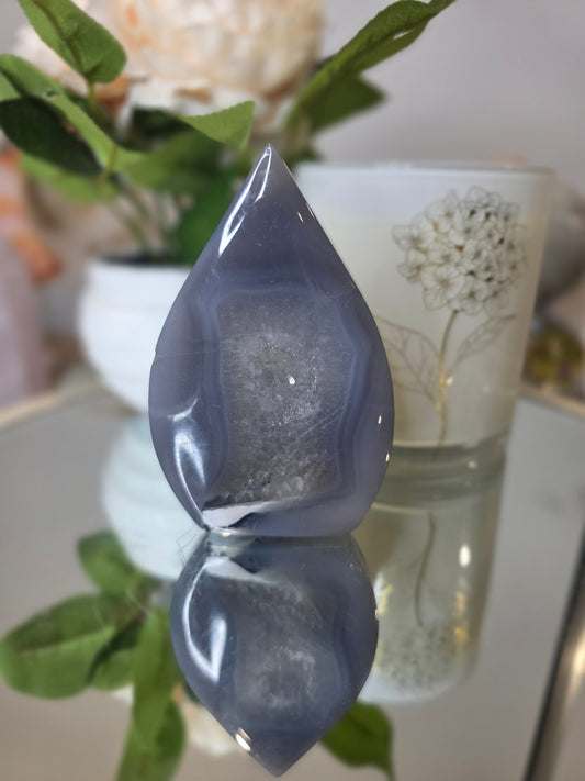 Druzy Agate teardrop