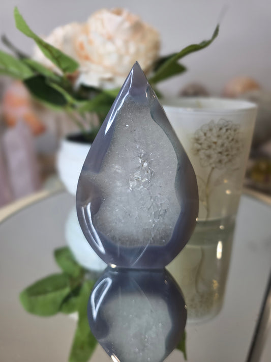 Druzy Agate teardrop