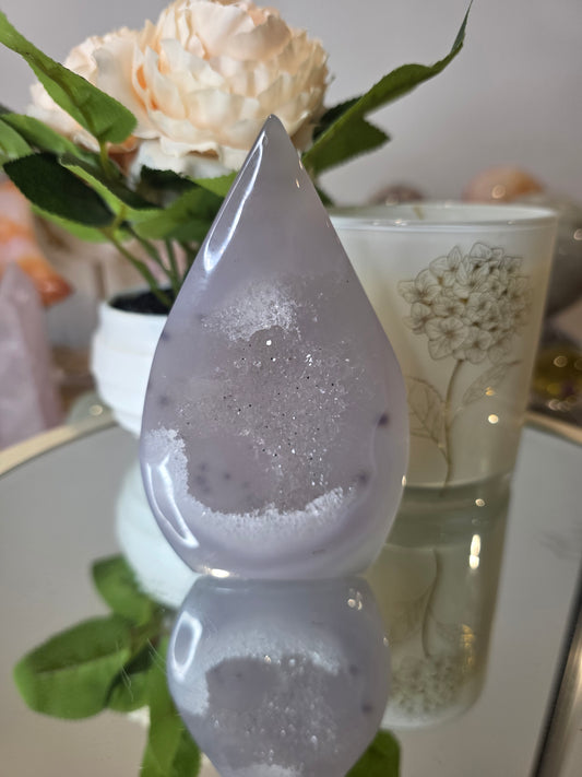 Druzy Agate teardrop