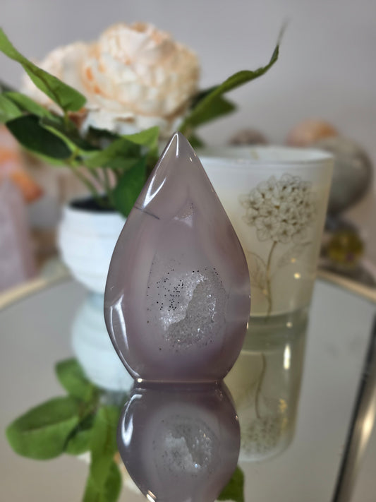 Druzy Agate teardrop