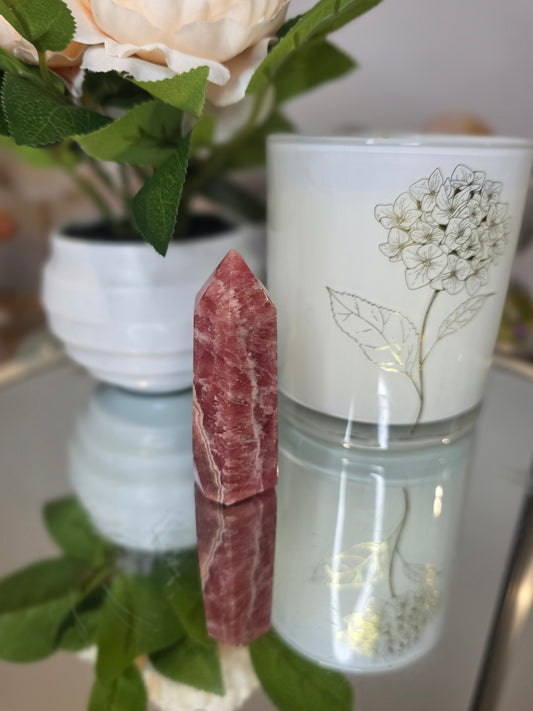 Rhodochrosite tower