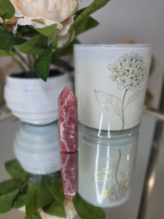 Rhodochrosite tower