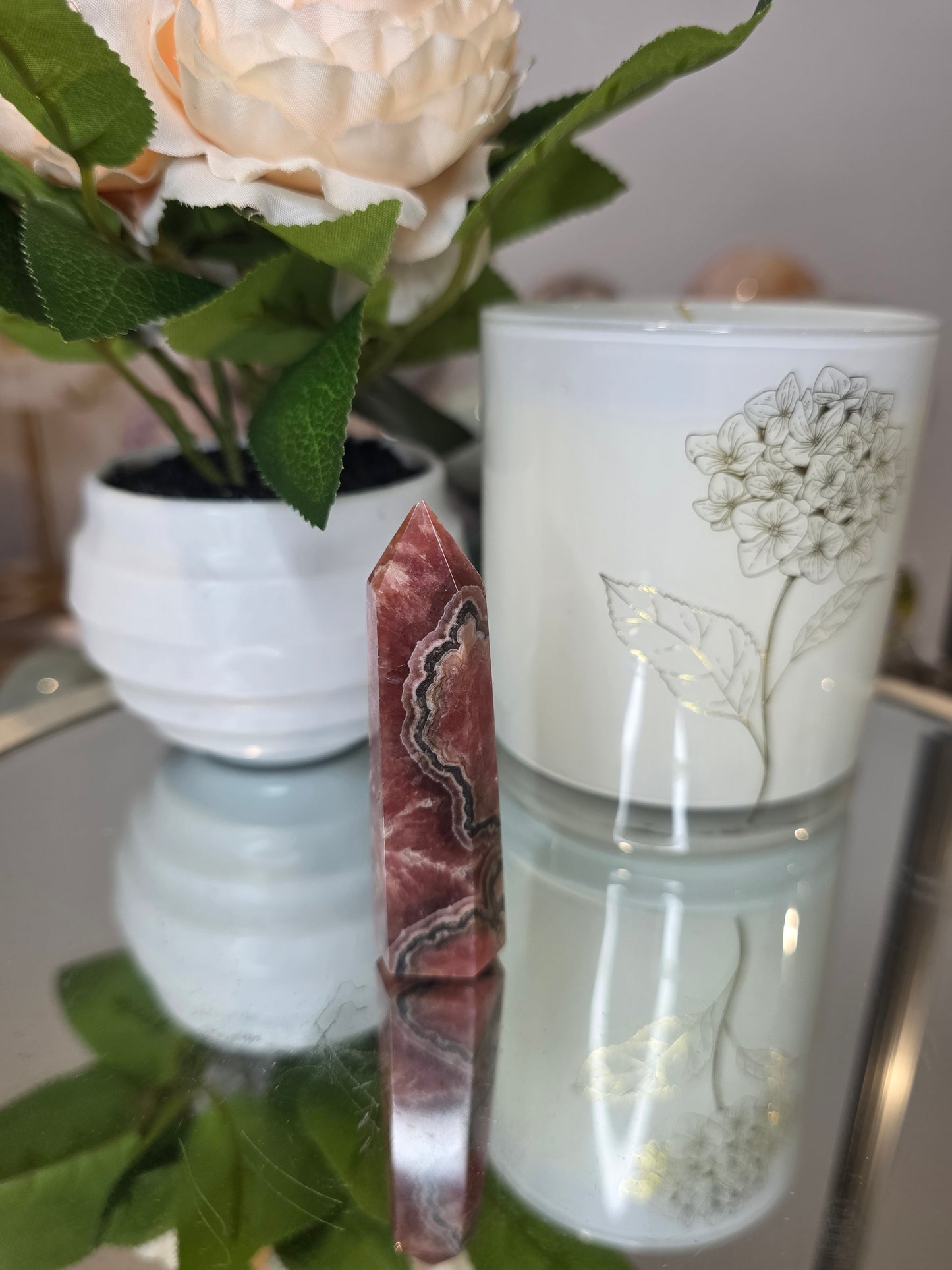 Rhodochrosite tower
