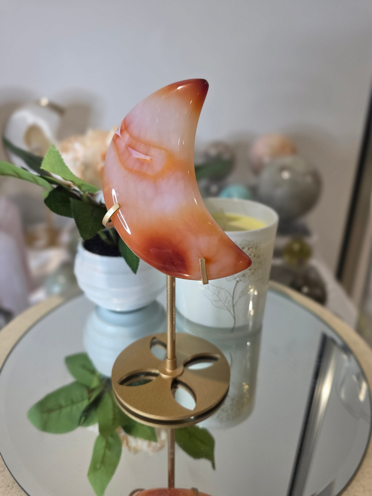 Carnelian Agate moon