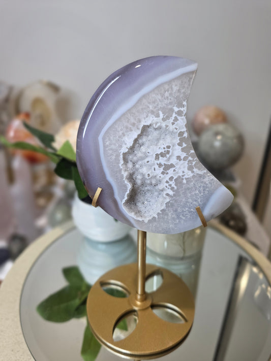 Druzy Agate moon