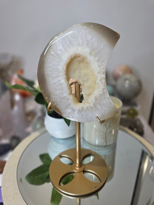 Druzy Agate moon