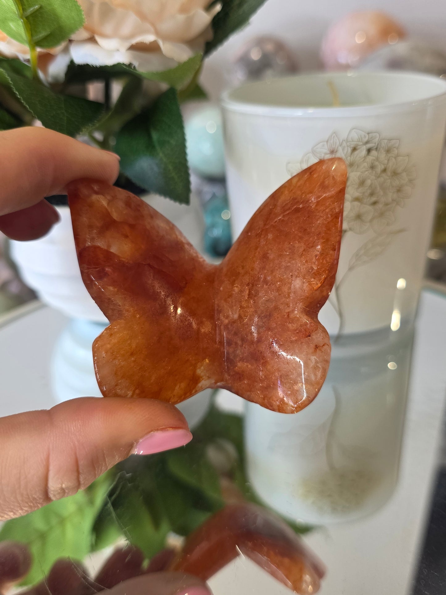 Fire Quartz Butterfly