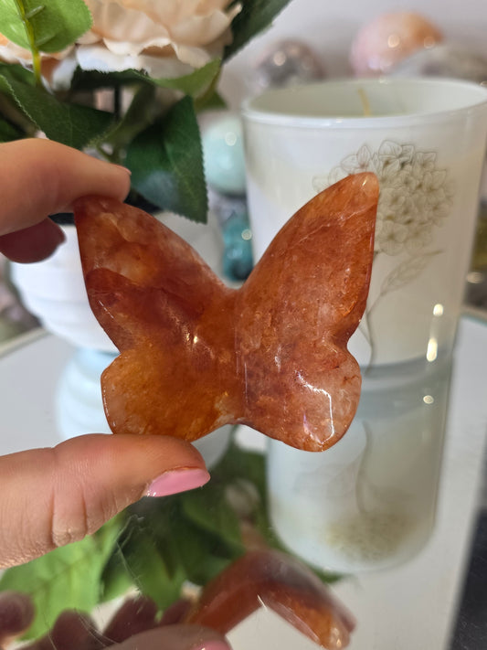 Fire Quartz Butterfly