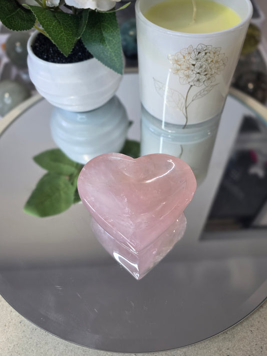 Rose Quartz Heart bowl