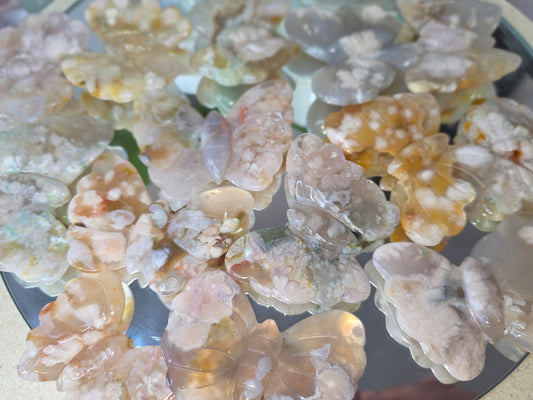 Flower Agate Butterflies