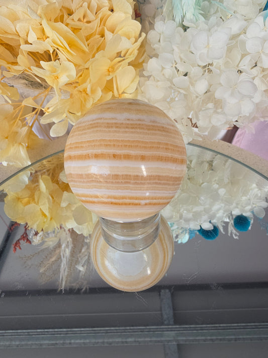 Orange Calcite sphere
