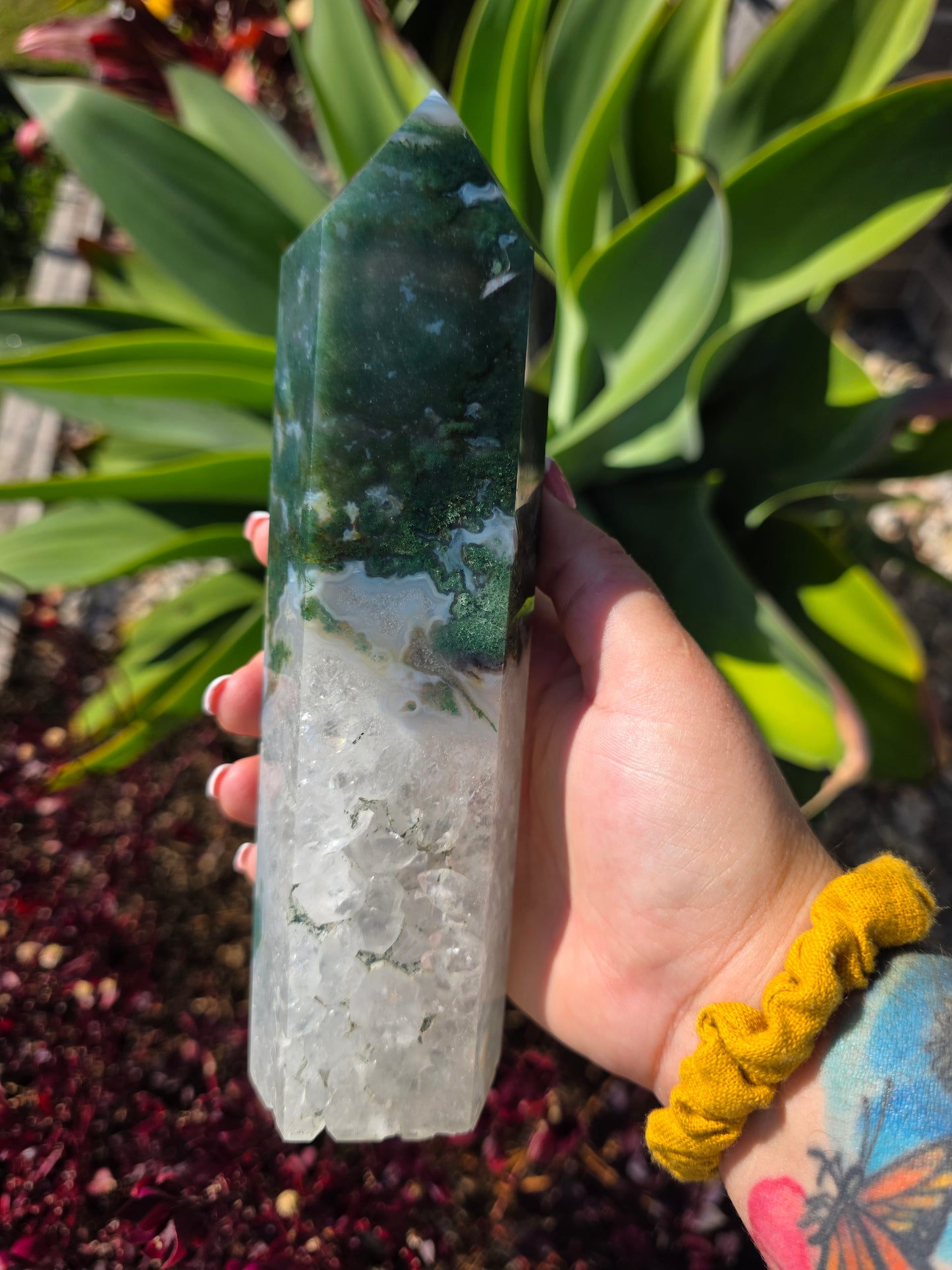 Moss agate tower