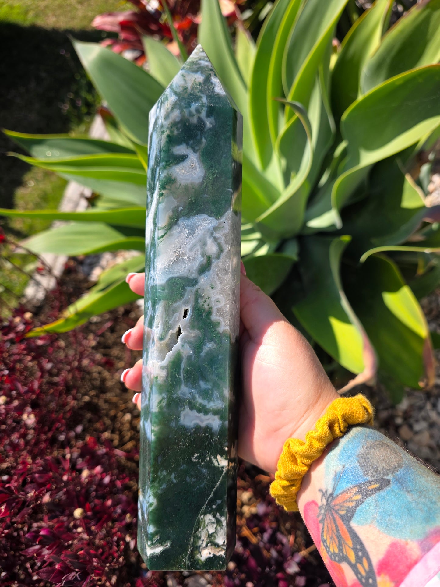 Moss agate tower