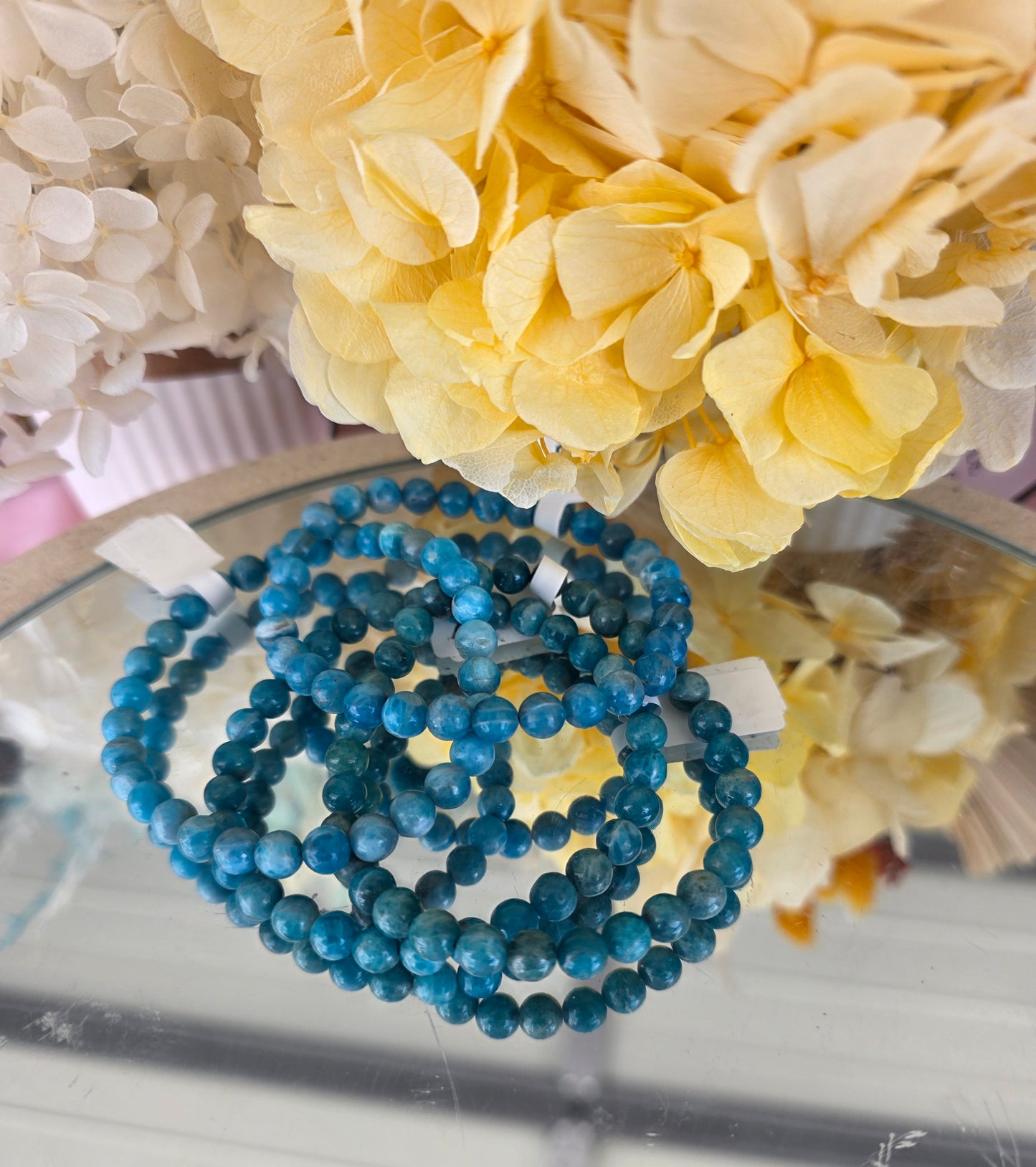 Blue apatite bracelet