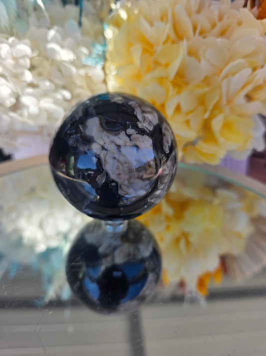 Volcano agate sphere