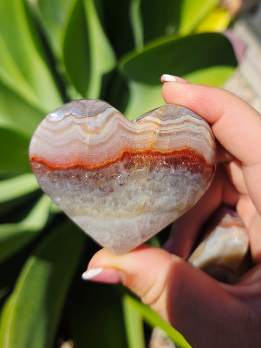 Amethyst Agate Heart