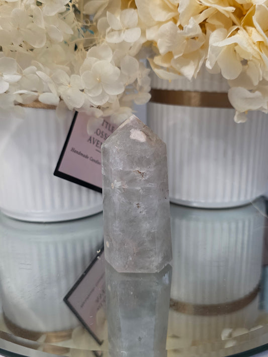 Green Amethyst Flower Agate Tower