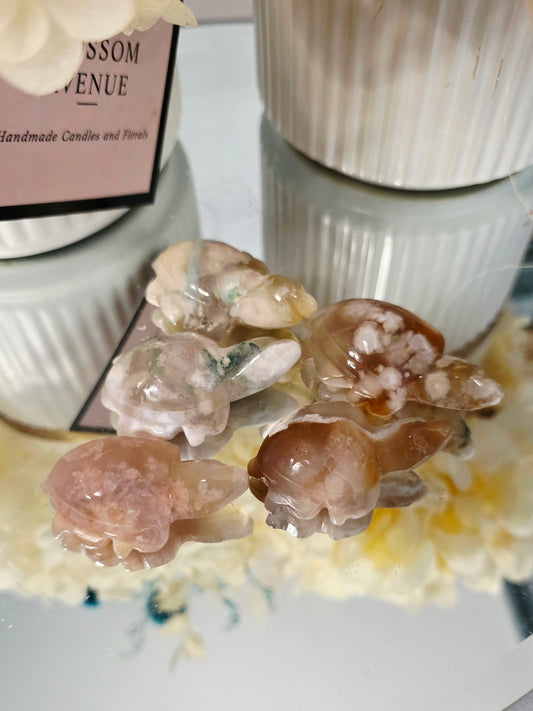 Flower Agate Turtle