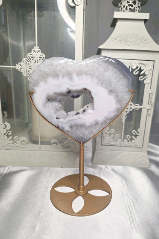 Druzy Agate Heart