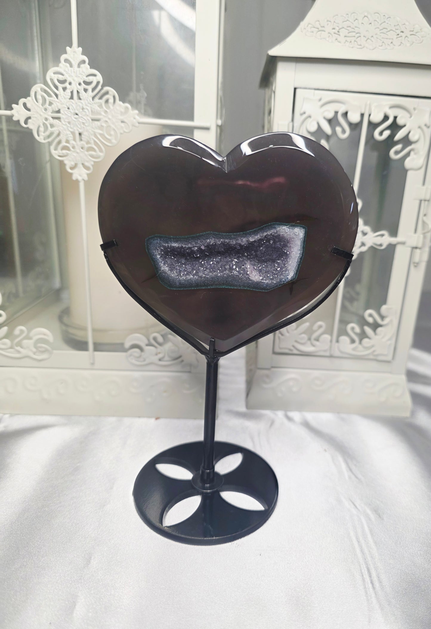 Druzy Agate Heart