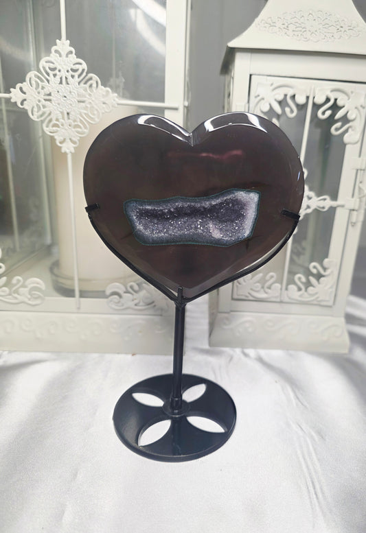 Druzy Agate Heart