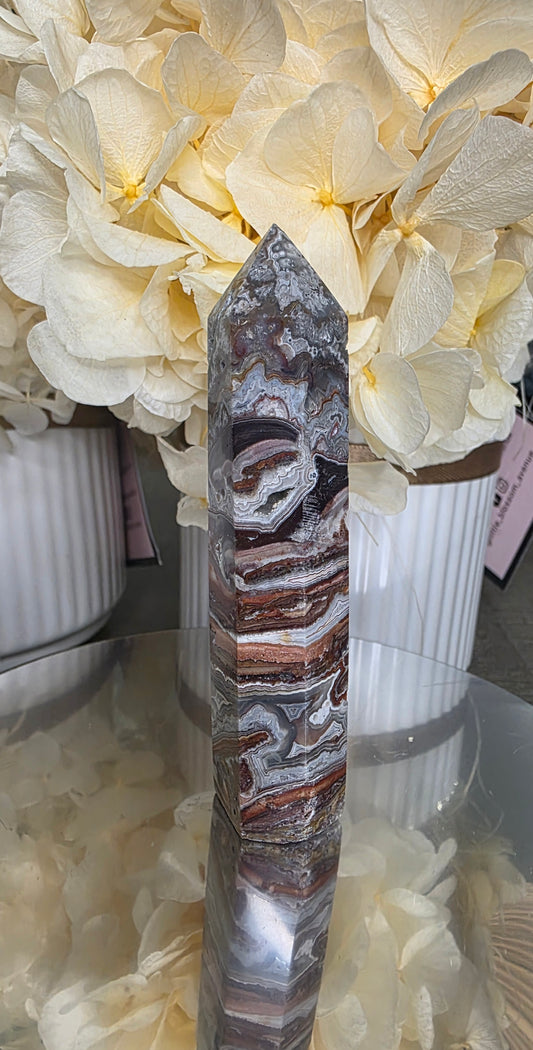 Mexican Lace Agate Tower