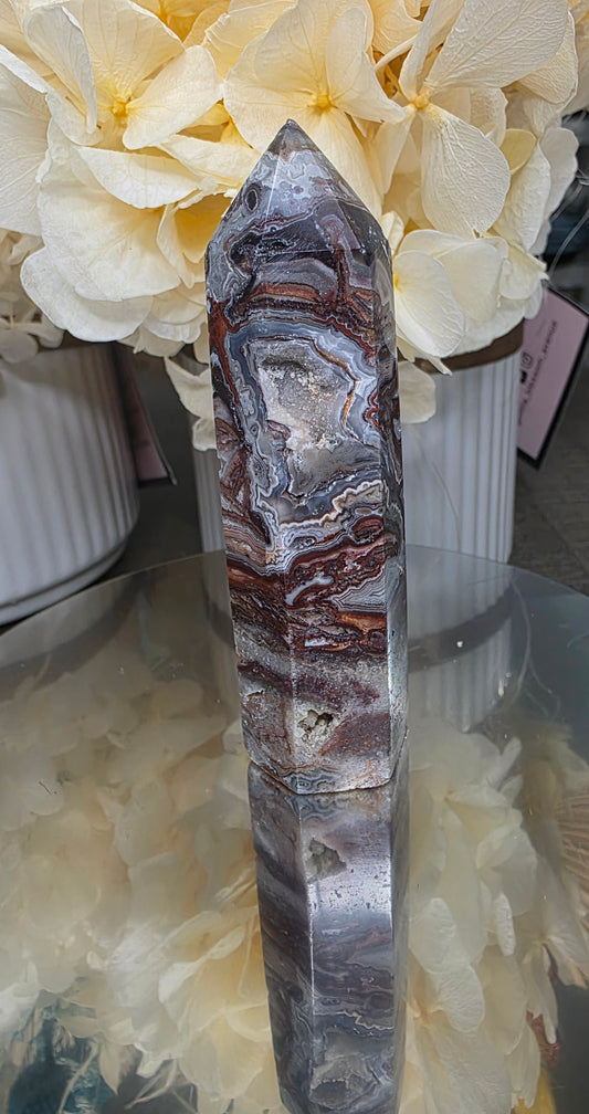 Mexican Lace Agate Tower