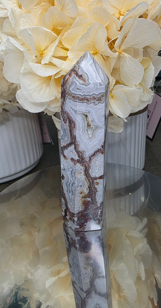 Mexican Lace Agate Tower