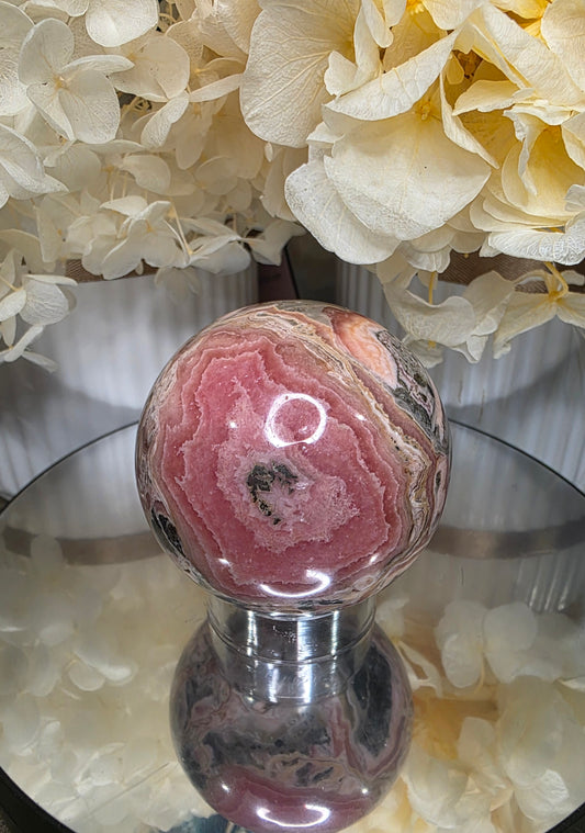 Rhodochrosite Sphere