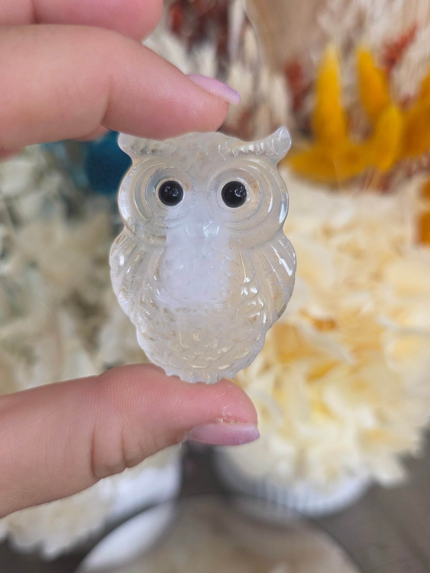 Clear Quartz Owl