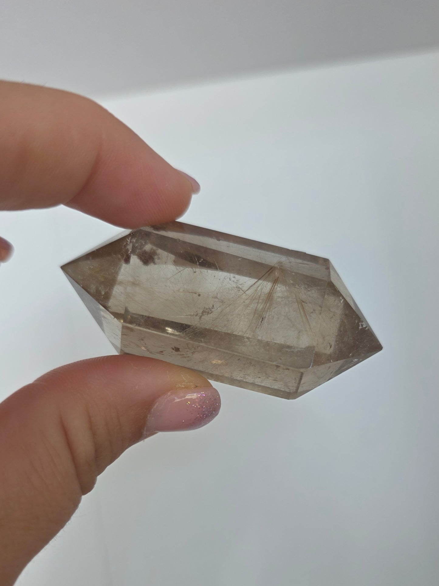 Golden Rutile in Quartz