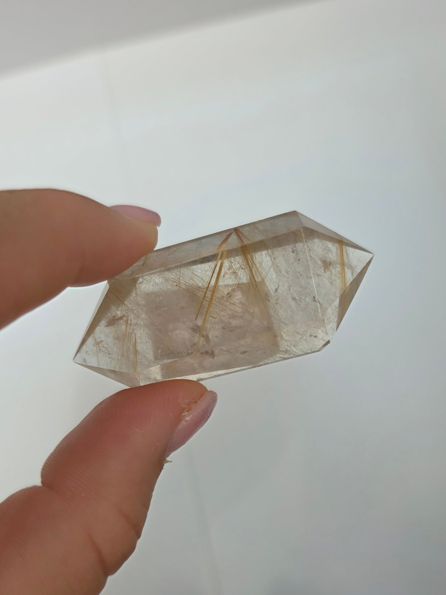 Golden Rutile in Quartz