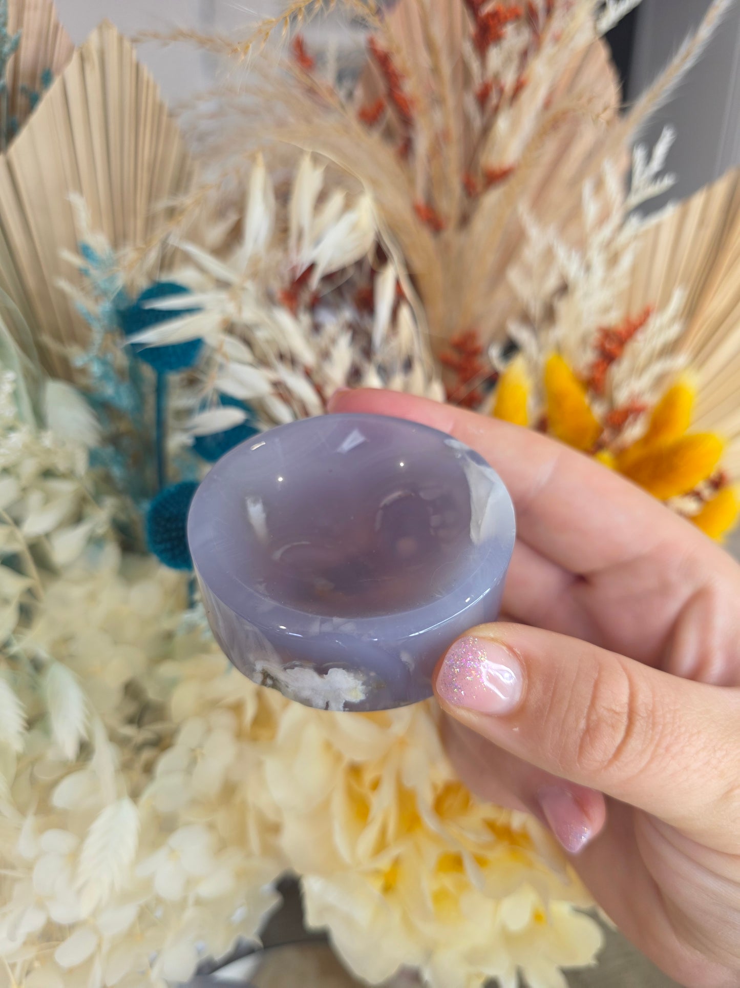 Blue Flower Agate Bowls