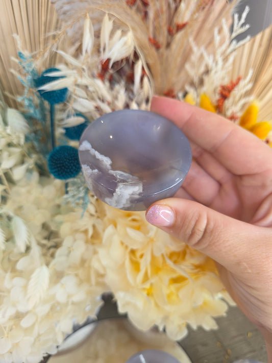 Blue Flower Agate Bowls