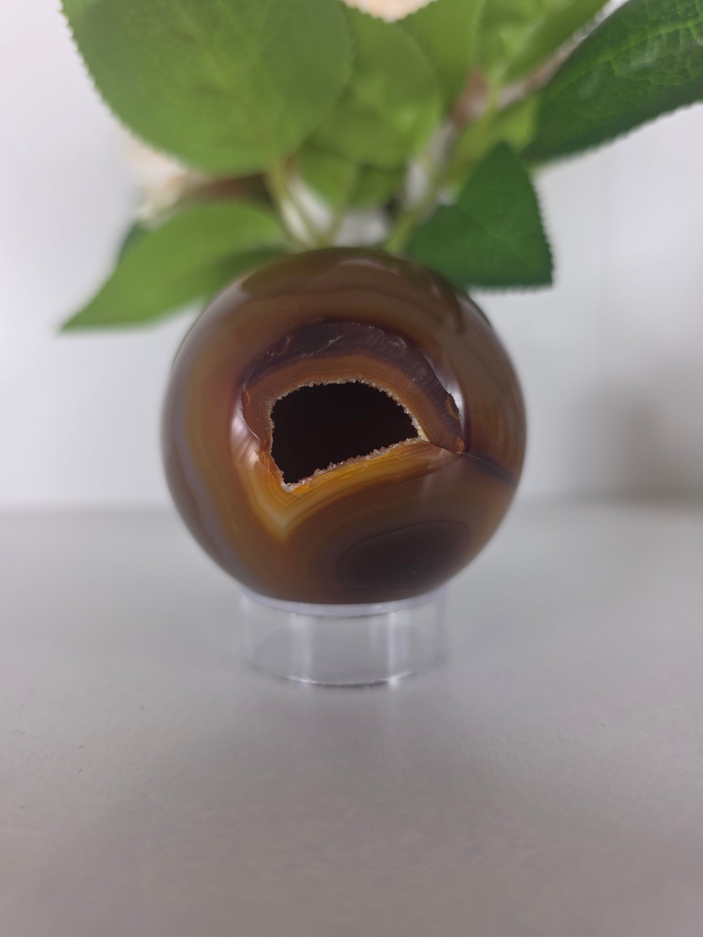 Agate Sphere with druzy