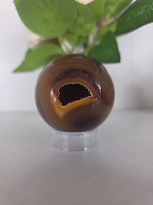 Agate Sphere with druzy